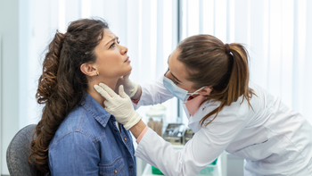 Patient advocacy: Lump in throat: hcp examining throat-1374773483