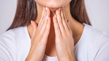 cropped shot neck tonsils 1303978987