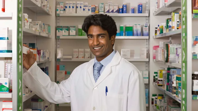 pharmacist in stock room 89793587