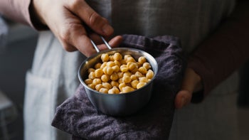 Diet and nutrition: closeup bowl of chickpeas 1264556746