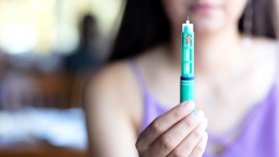 Close-up of someone holding an insulin pen.
gece33/iStock via Getty Images Plus 