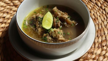diet-nutrition: bone broth in a bowl 2211933908