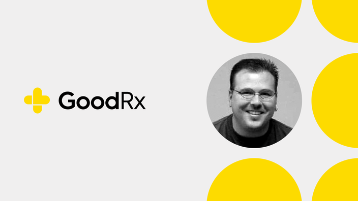 GoodRx logo and portrait of Brian