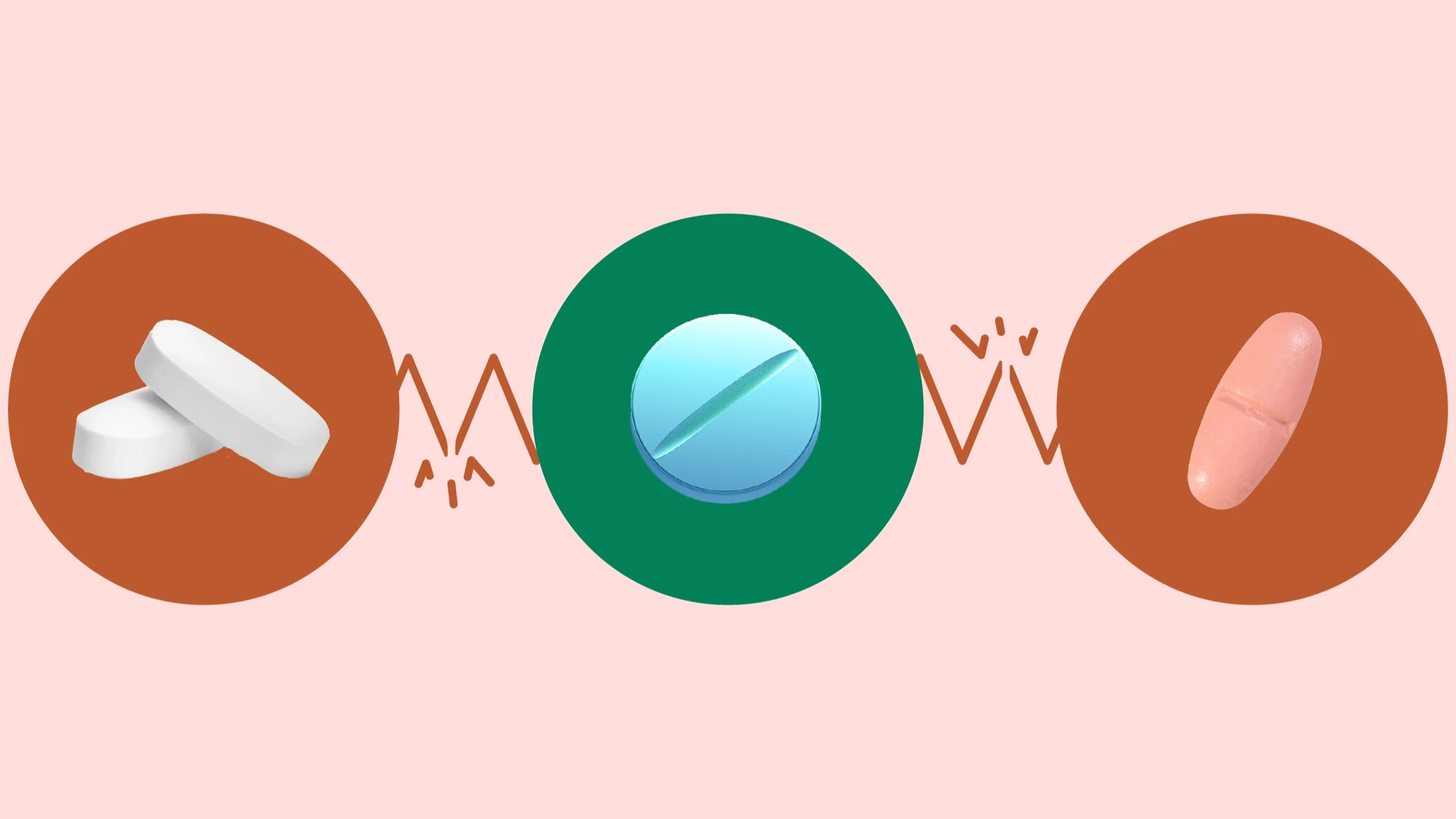 A custom graphic includes images of pills that represent fentanyl and medications that interact with it against red and green circular backgrounds.