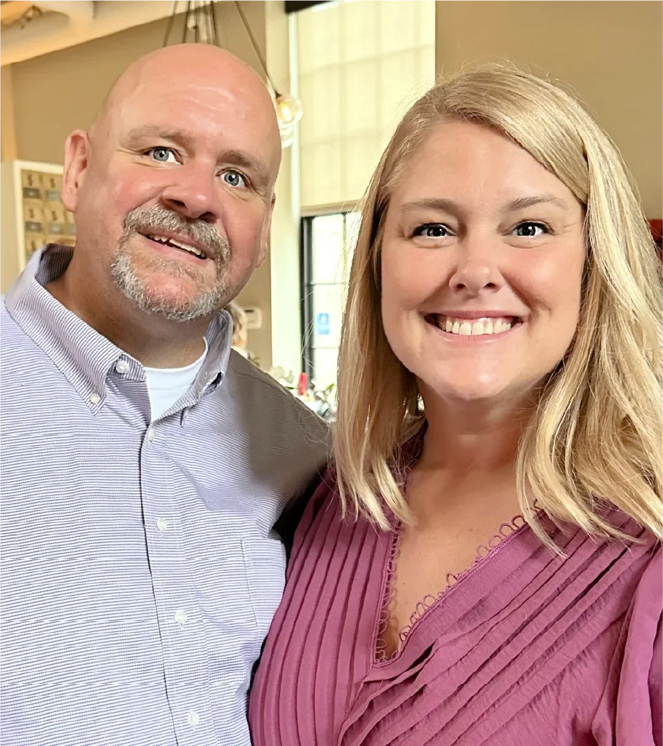 Brian Gregg is pictured in a snapshot with his wife, Brooke.