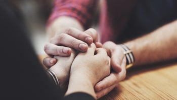 Therapy: Overdose: holding hands on table 658494838