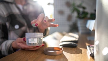 Cannabinoids: closeup CBD gummy 1479345683