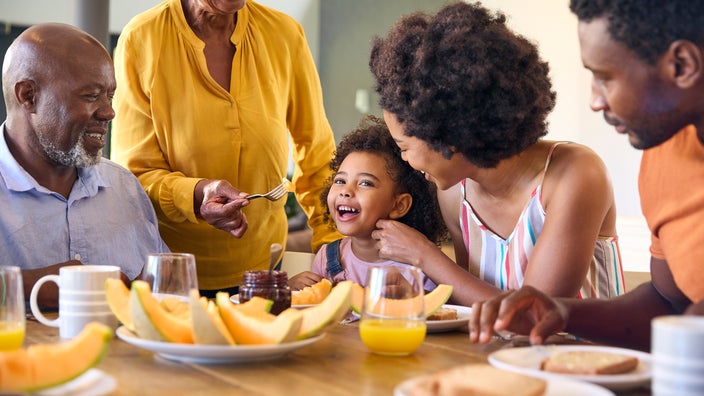 A family is having cantaloupe for breakfast. Eating fruit on an empty stomach may not be as good as you thought.