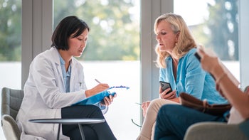 exemestane: woman medical consultation 1807906955
