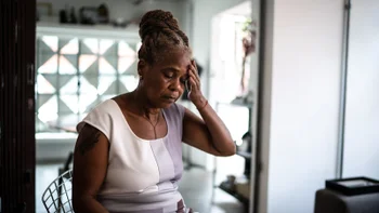 Migraine: senior woman headache 1298715656