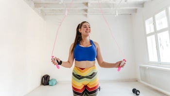 Health: Movement and exercise: woman jump rope exercise 1276467823