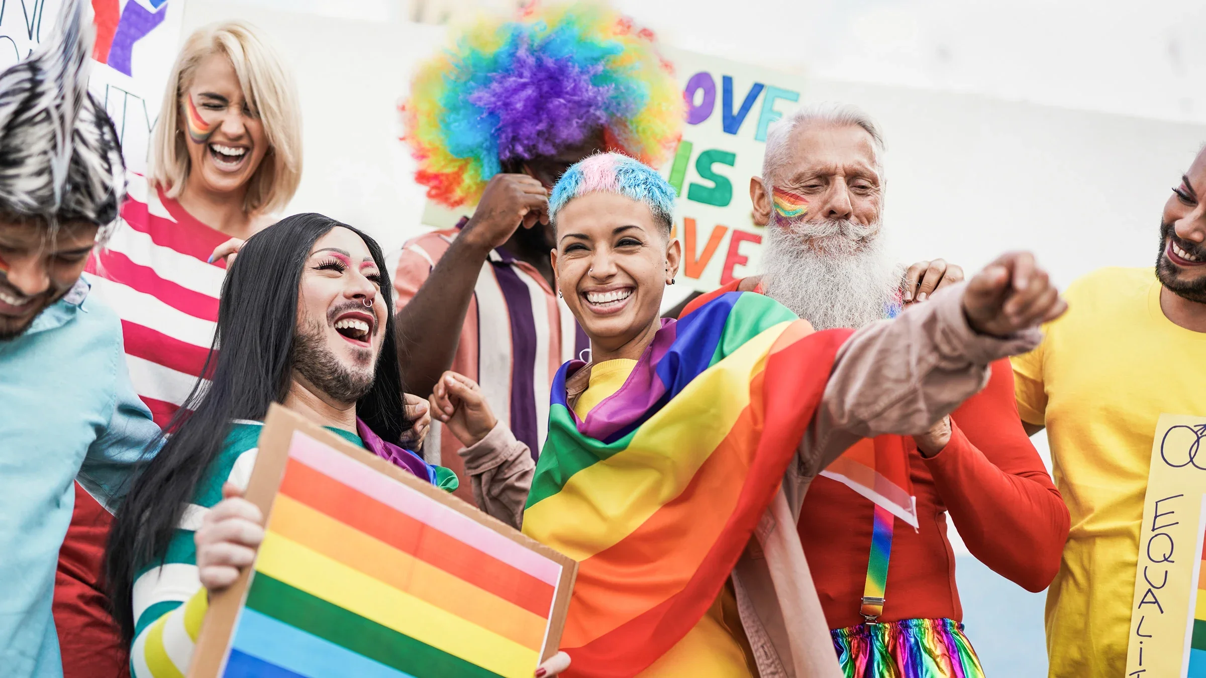 A diverse crowd at a LGBTQIA pride event.
Sabrina Bracher/iStock via Getty Images Plus 