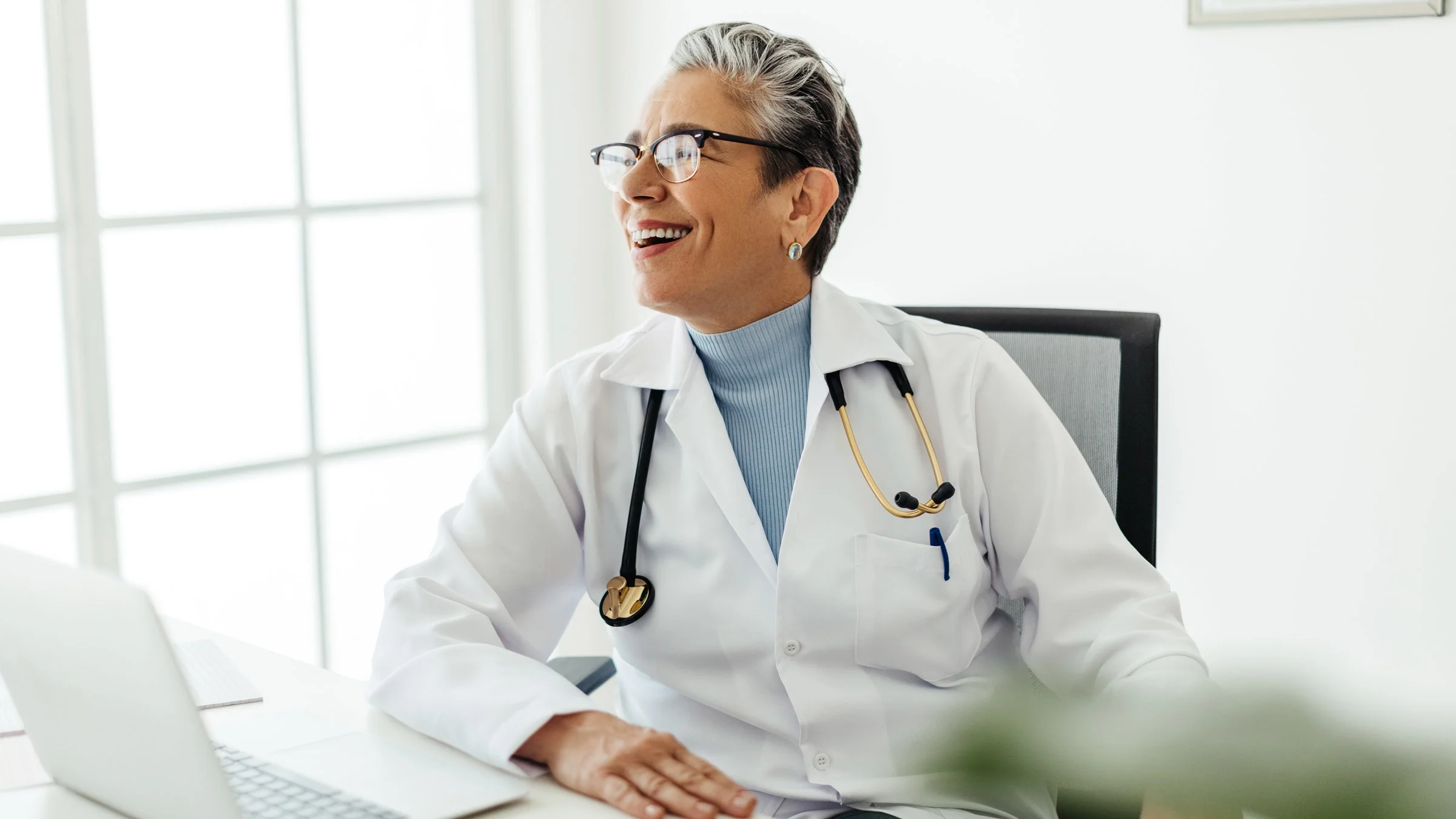 A doctor with a warm smile.