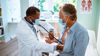 Heart: man doctor check up 1266487270