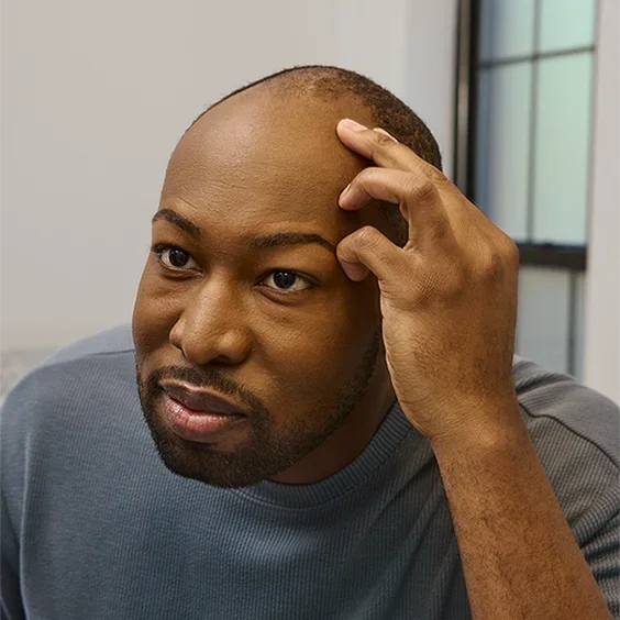 Person receiving medication delivery at home