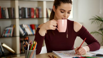 Anxiety: natural relief: drinking tea coloring book 656222730