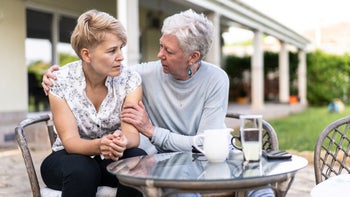 Health: Substance use disorder: mother consoling daughter 1326488551