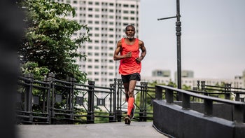 Movement and exercise: man running in street 1223271968