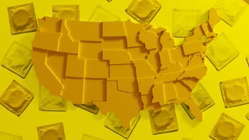 Health: Sexual Health: US condoms map-1328792990