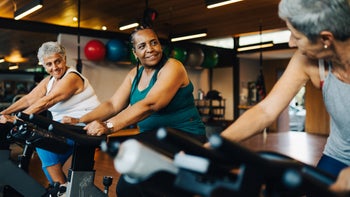 Movement Exercise: women at spin class 2166244530