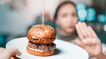 Allergies: Alpha-gal: blurry person declining burger 1302060647