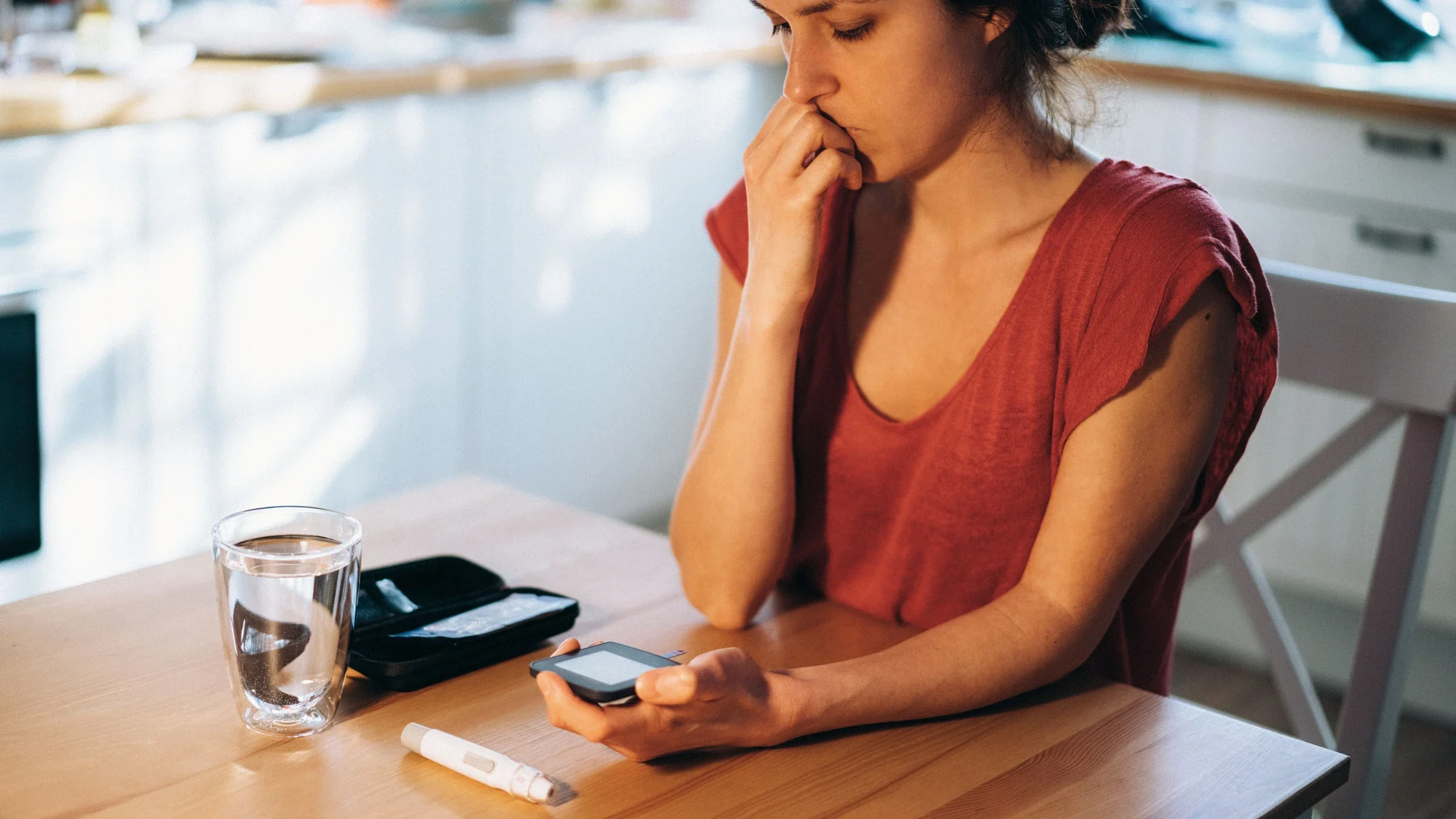 Health: Diabetes: woman with glucose test 1199670651