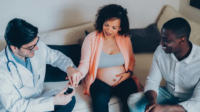 Ozempic: doctor taking pregnant patients blood sugar 1468507722