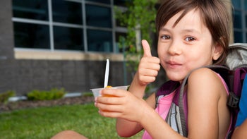 Diet nutrition: School snacks: thumbs up fruit cup school 155597046
