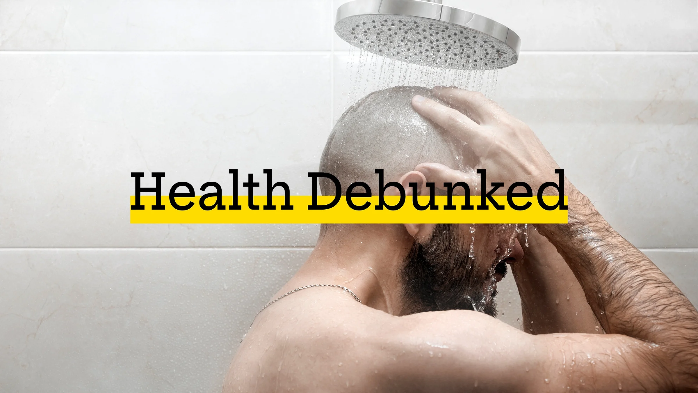 A man takes a shower. Cold showers don’t burn fat, but they have other health benefits.