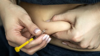 Medication Education: closeup injection in stomach 1310564771