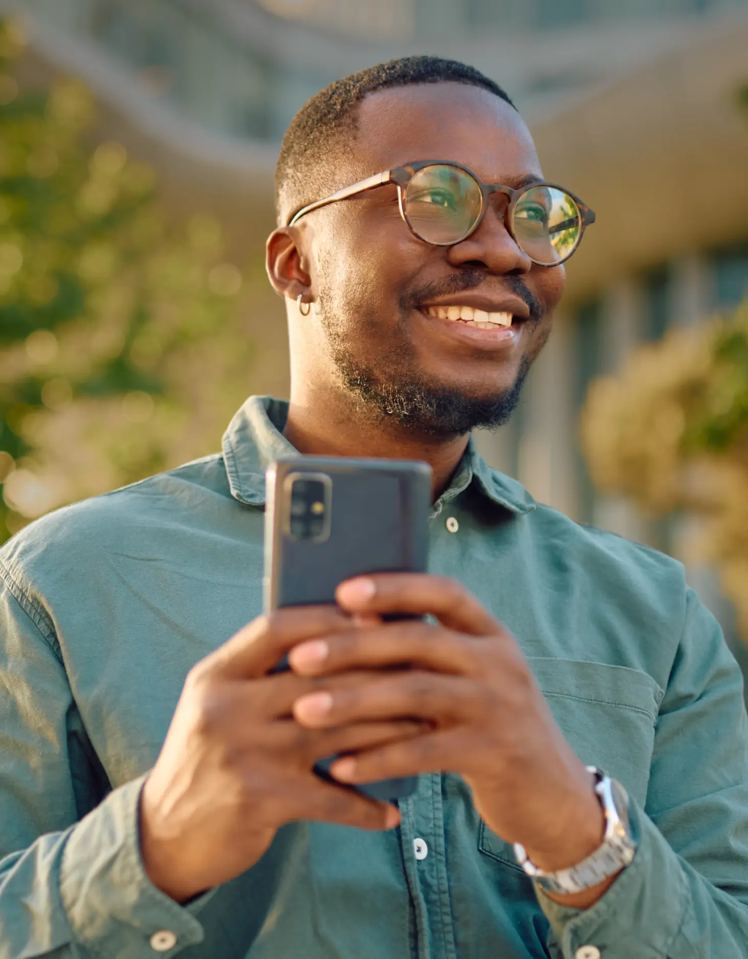 GoodRx Companion member holding a phone