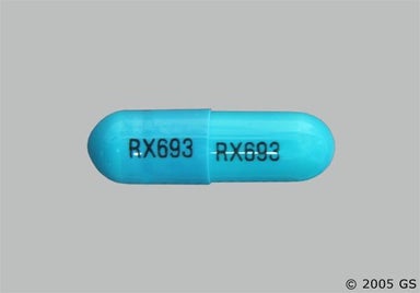 Blue Capsule RX693 RX693 - Clindamycin Hydrochloride 300mg Capsule