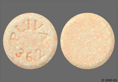 Orange Round PLIVA 362 - Chlorthalidone 25mg Tablet