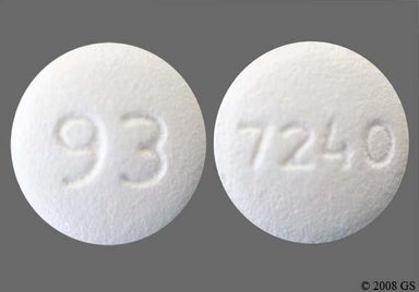 White Round 7240 - Risperidone 1mg Tablet