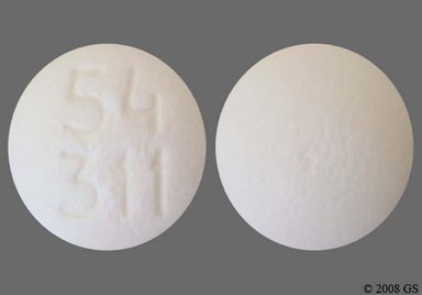 White Round 54 311 - Acarbose 25mg Tablet