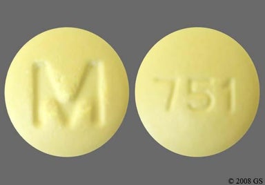 Yellow Round M And 751 - Cyclobenzaprine Hydrochloride 10mg Tablet
