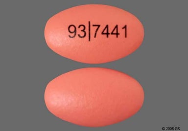 Pink Oval 93 7441 - Divalproex Sodium 500mg Delayed-Release Tablet