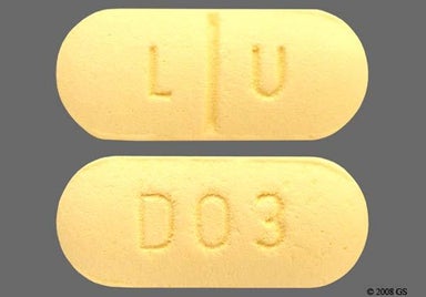 Yellow Oblong L U - Sertraline Hydrochloride 100mg Tablet
