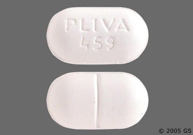 White Oblong PLIVA 459 - Theophylline 300mg Extended-Release Tablet