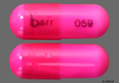 Pink Capsule barr 059 - Diphenhydramine Hydrochloride 50mg Capsule
