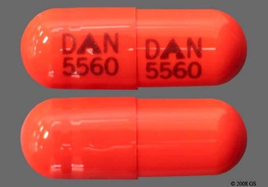 Orange Capsule DAN 5560 DAN 5560 - Disopyramide Phosphate 100mg Capsule