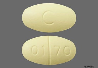Yellow Oval 01 70 And C - Oxaprozin 600mg Tablet