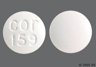 White Round Cor 159 - Cilostazol 100mg Tablet