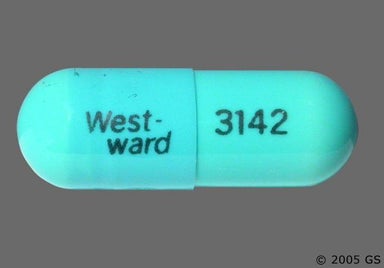 Blue Capsule West-ward 3142 - Doxycycline Hyclate 100mg Capsule