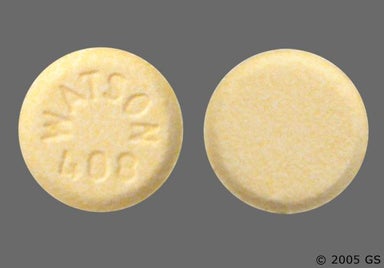 Yellow Round WATSON 408 - Lisinopril 20mg Tablet