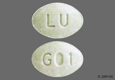 Green Oval Lu And G01 - Lovastatin 10mg Tablet