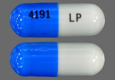 Blue, Gray Capsule 4191 LP - Synalgos-DC 356.4mg-30mg-16mg Capsule