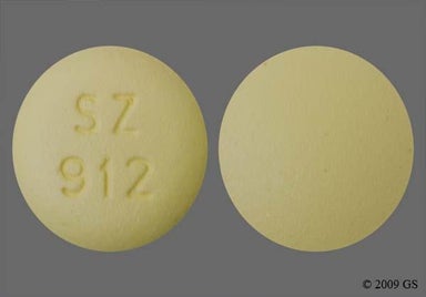 Yellow Round Sz 912 - Cetirizine Hydrochloride/Pseudoephedrine Hydrochloride 12 Hour 5mg-120mg Extended-Release Tablet
