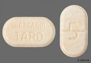 Peach Oblong WARFARIN TARO - Warfarin Sodium 5mg Tablet
