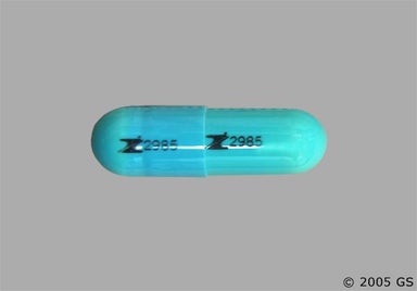 Blue Capsule LOGO 2985 LOGO 2985 - Doxycycline Hyclate 100mg Capsule